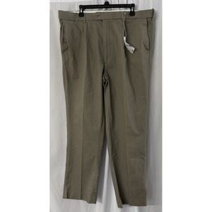 NWT Peter Christian Mens Pleated Front Gray Casual Dress Pants Slacks Size 42x29